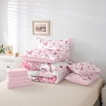 thumbnail image 6 of Feelyou Princess Bow Boot Bedding Comforter Set 7pcs, Pink Buffalo Plaid Full Bedding Set, 6 of 8