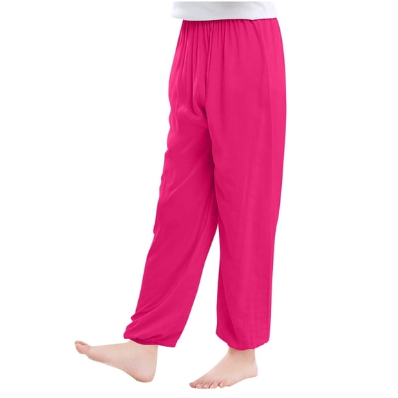 Odeerbi 2-16 Años Niños Niñas Algodón Bloomers Verano Pantalones Jogger Color Sólido Linterna Pantalones Pantalones Haren