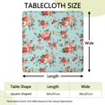 thumbnail image 2 of Pioneer Flower Floral Print Pattern Square Fitted Tablecloth with Elastic Edge,Square Table Cover,Washable Elastic Table Cover for Home Kitchen Party Decor 36"x36", 2 of 6