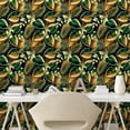 thumbnail image 2 of Ambesonne Forest Peel & Stick Wallpaper for Home, Fantasy Jungle Floral Leaves, 13"x72", Amber Forest Green and Fawn, 2 of 5