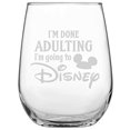 thumbnail image 1 of Vaso de vino sin tallo grabado | Inspirado en Disney | Mickey Mouse | Fan de Minnie Mouse | Divertido Cumpleaños |, 1 of 3