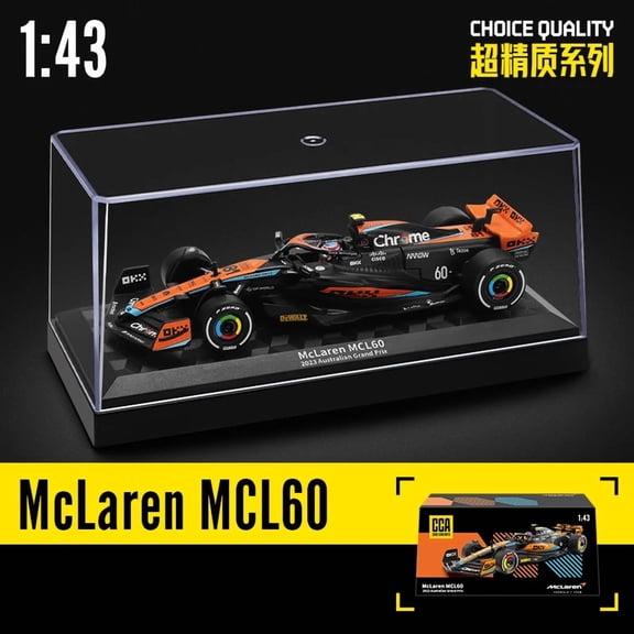 1/43 McLaren F1 MCL60 Racing Car Model Display Box Children's Toy Car Collectibles Gift Boy Friend Home Decor Mniature Voiture