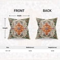 thumbnail image 3 of Boho Pillow Covers 18x18 Set of 2,Orange Throw Pillow Covers Outdoor Decorative Linen Pillow Covers for Couch Bed Sofa Cushion Boho Pillowcases, 3 of 7
