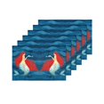 thumbnail image 4 of MKHERT Funny Cute Mermaid with A Fish Placemats Table Mats for Dining Room Kitchen Table Decoration 12x18 inch,Set of 6, 4 of 4