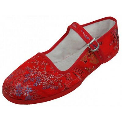 

Women s Mary Jane Shoes Brocad Flat Slip On Cotton Ballet Colors