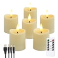 thumbnail image 1 of Velas LED, Velas Parpadeantes Sin Llama, Velas Recargables, Velas de Real con Control Remoto, Color Lechoso, 1 of 5