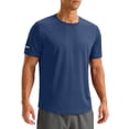 thumbnail image 4 of Homeyce T Shirts for Men UPF 50+ Workout Swim Shirt Fast Dry Moisture Wicking Athletic T-Shirts for Running Gym,Blue M, 4 of 5