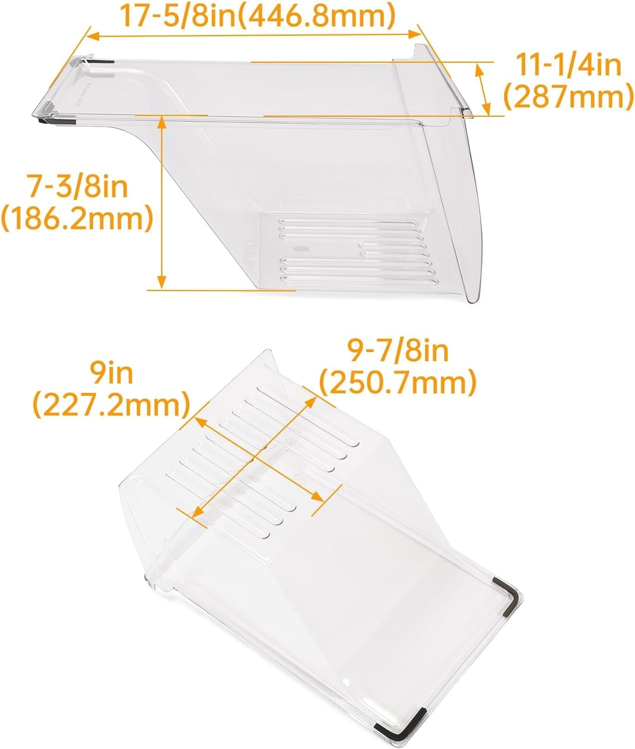 240337103 240337107 240337102 Replacement Crisper Drawer Compatible with Frigidaire Refrigerator Shelf Replacement for 891037 240337105 240337108 240323007 240337100 AP2115741