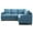 Aqua/Microfiber, variant on Passion Furniture Sandridge 80 in. W 2-piece Microfiber L Shape Sectional Sofa in Aqua