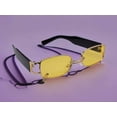 thumbnail image 6 of Popular Fashion Small Rectangle Women Luxury Sunglasses Yellow, 6 of 6