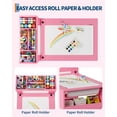 thumbnail image 4 of Multi-Functional Kids Art Table and 2 Chairs Set - Wooden Craft Desk with Large Storage Shelves - Perfect for Drawing, Learning, and Activities - Sturdy Children’s Furniture, 4 of 8