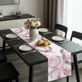thumbnail image 2 of Pink Grey Table Runner 72 Inches Long, Geometric Circle Modern Abstract Simple Art Kitchen Coffee Dining Table Decoration for Home Party Birthday Wedding Home Decor 14x72 Inches, 2 of 8