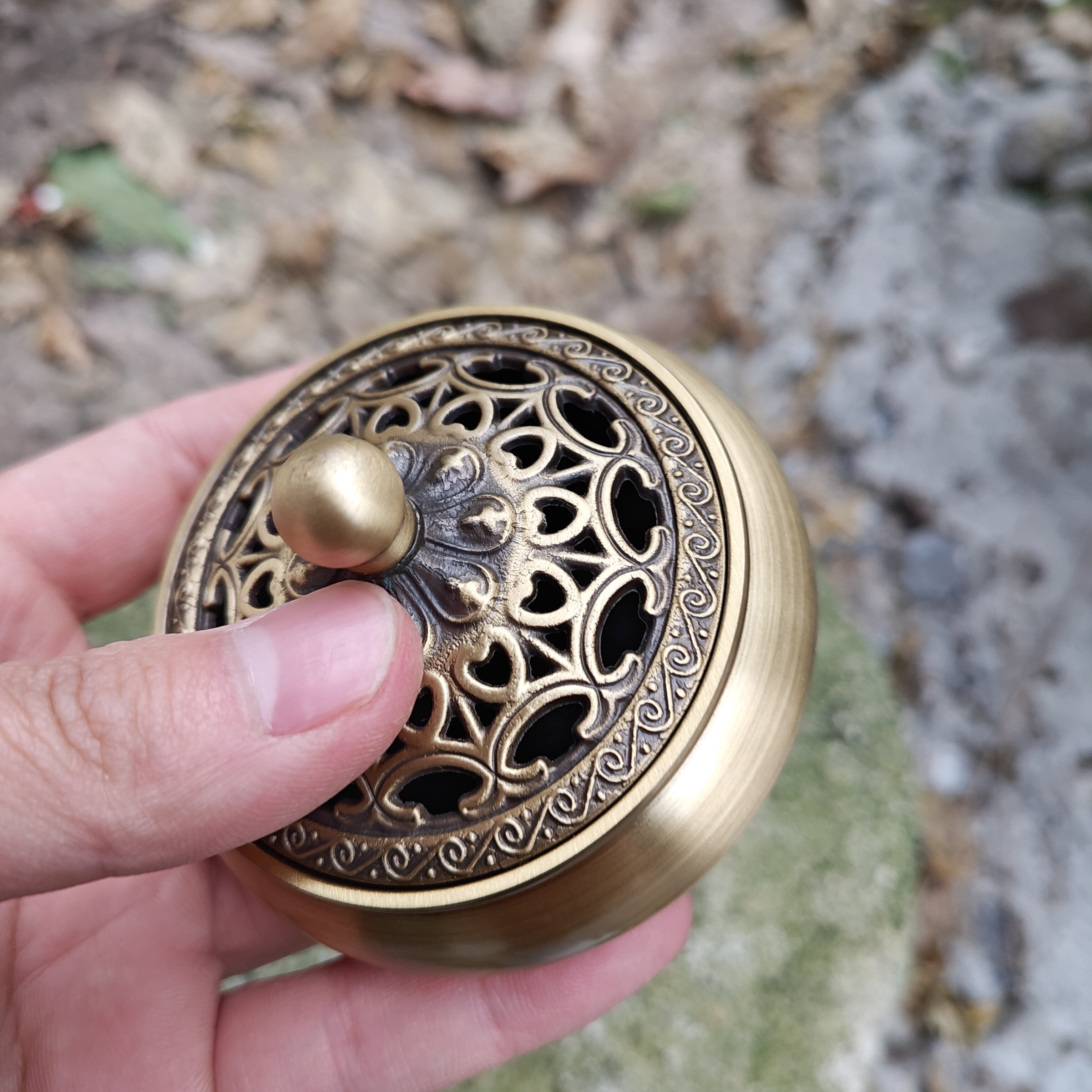 Vintage Bronze Buddha Censer Incense Burner Unique Ritual  Incense holder, Tibet culture Brass Ash catcher censer Incensory Decorative