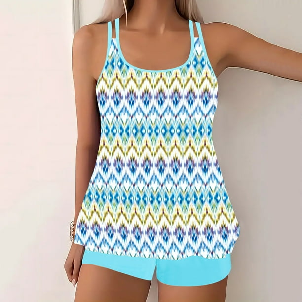 Traje de baño para mujer Traje de baño dividido con estampado grande para mujer Falda de bikini Traje de baño dividido Trajes de baño para mujer