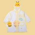 thumbnail image 2 of Toddler Rain Jacket Kids Toddler Bee Panda Print Waterproof Reflective Raincoat with Hood Lightweight Rain Poncho Raincoat for Girls Yellow 1 Years-2 Years, 2 of 6