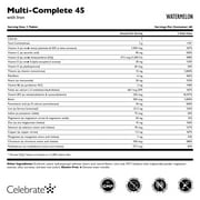 Celebrate Vitamins Multi-Complete 45 Bariatric Multivitamin with Iron Chewables, 45 mg of Iron, Watermelon, 60 count