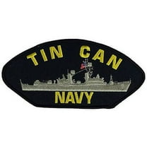 USN TIN CAN NAVY PATCH DESTROYER DDG DD SHIP SAILOR VETERAN