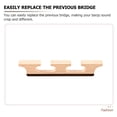 thumbnail image 2 of Miangastore Professional Banjo Bridge Replacement 3 Feet Wood Banjo Bridge for 4-String Banjo, 2 of 9