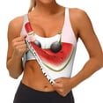 thumbnail image 3 of Pofeuu Watermelon Gnome Print Sports Bra for Women Sexy Vest Yoga Running Gym Fitness Crop Bras Tops-X-Large, 3 of 8