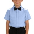 thumbnail image 6 of Amidoa 5PC Boys Short Sleeve Button Down Shirt - Collared Uniform Dress Shirt - White Button Up Shirt Boy,Blue Size 14, 6 of 7