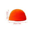 thumbnail image 3 of Tuque Tricotée Exquise Confortable Style Simple Femmes Hommes Mode Chapeaux Couvre-Chef Ornement Vêtement Accessoire pour Déco de Robe Orange, 3 of 6