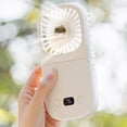 thumbnail image 1 of Mini ventilador portátil ajustable para colgar, plegable, pequeño, personal, de mano, para interiores y exteriores, playa, verano, hogar y viajes., 1 of 8