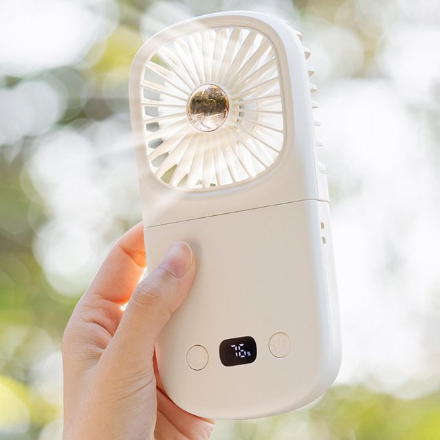 Mini ventilador portátil ajustable para colgar, plegable, pequeño, personal, de mano, para interiores y exteriores, playa, verano, hogar y viajes.