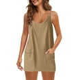 thumbnail image 4 of GILIGEGE 2 Piece Sets for Women Womens Athletic Dress Dress In Shorts Summer Workout Romper Dress 2025 Trendy Outfit Summer Lounge Sets Khaki S, 4 of 8