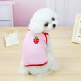 thumbnail image 2 of DOPI Pet Dog Spring and Summer Wear Thin Short-board Fruit Embroidered Camisole, 2 of 3