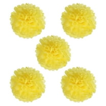 Uxcell 8" Tissue Pom Poms Paper Flowers Ball Wedding Party Decoration, Yellow 5 Pack