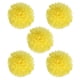 thumbnail image 1 of Uxcell 8" Pompones de papel para flores, decoración de boda y fiesta, amarillo, paquete de 5, 1 of 6