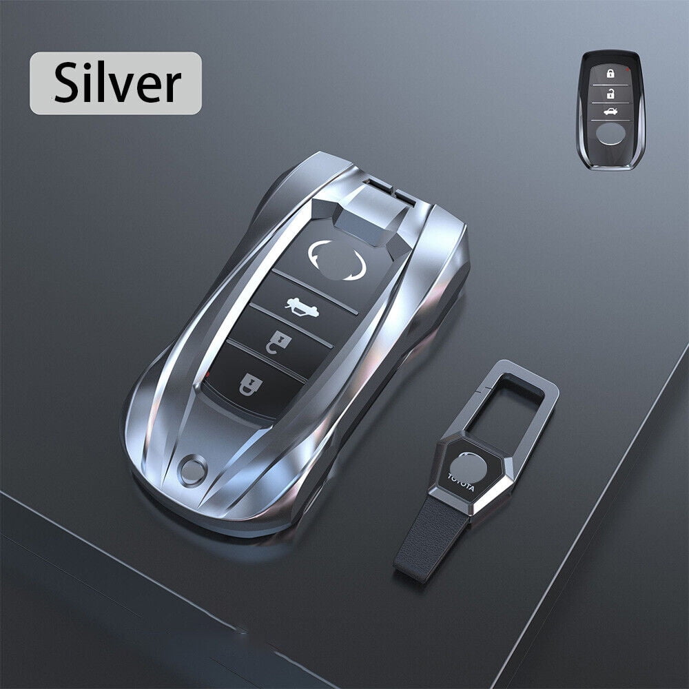 Metal Car Key Fob Cover For Toyota Land Cruiser Sienna Venza RAV4 Prime 2022-2024 2025 Toyota Tundra, for 2023-2025 Sequoia,for Camry 2025, for 2024 Grand Highlander,for 2024 Tacoma