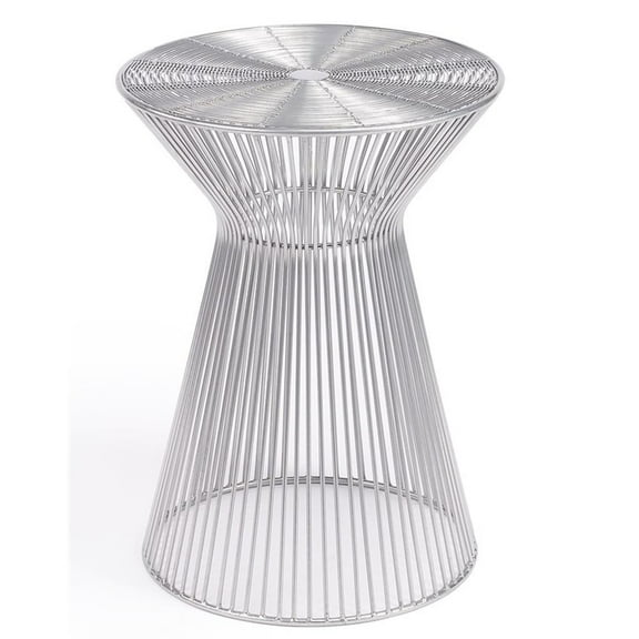 Butler Specialty Greeley Silver Metal End Table