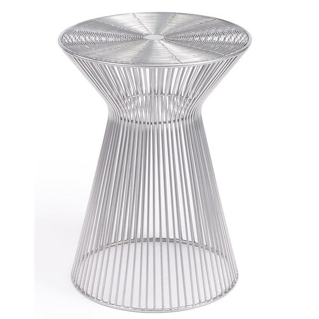 Butler Specialty Greeley Silver Metal End Table