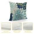 thumbnail image 4 of Creowell Light Blue and Olive Green Dahlia Abstract Pinnate Floral Cottagecore Reversible Throw Pillow Covers Decorate Home Living Room Girls Room,Spring Summer Cottagecore Pillowcase 20x20in, 4 of 5