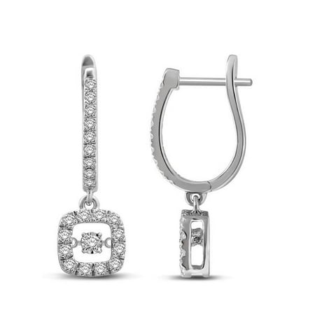 59593W-E-A2 14K 1 Carat Moving Diamond Danglers Earrings