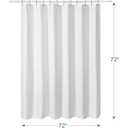 Bath Waffle Shower Curtain Heavy Duty Fabric Curtains With Weave Hotel Quality Bathroom 72 X Inches Canada Bath Waffle Shower Curtain Heavy Duty, Waffle Shower Curtain Canada
