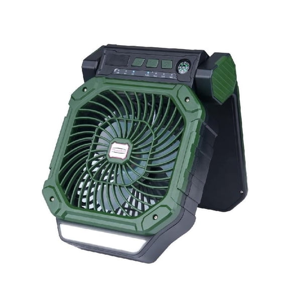 Camping Fan With 4Wind Speeds 3 Light Mode Solar Power Travel Accessory