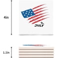 thumbnail image 3 of FMSHPON Independence Day American Flag July 4th Set of 6 Coaster for Drinks, Absorbent Ceramic Stone Coasters Cup Mat with Cork Base for Home Kitchen Room Coffee Table Bar Decor, 3 of 4