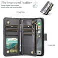 thumbnail image 7 of Furiet for Samsung Galaxy Z Fold 7 5G 2025 Floral Wallet Case with Flip Zipper Purse Wrist/Shoulder Strap PU Leather Card Holder Stand Accessories Phone Cover for ZFold7 Z7 G Fold7 7Z Women Black, 7 of 7
