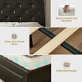 thumbnail image 4 of ARICOEASY California King Bed Frames with Hidden Storage Headboard & Drawers, Upholstered Cal King Platform Bed with LED Lights, Type-C Charging Station, No Box Spring Needed, Noise Free, Black, 4 of 9