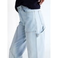 thumbnail image 4 of Free Assembly Women's and Women's Plus Mid Rise Relaxed Carpenter Jeans, Sizes 0-26W, 4 of 5