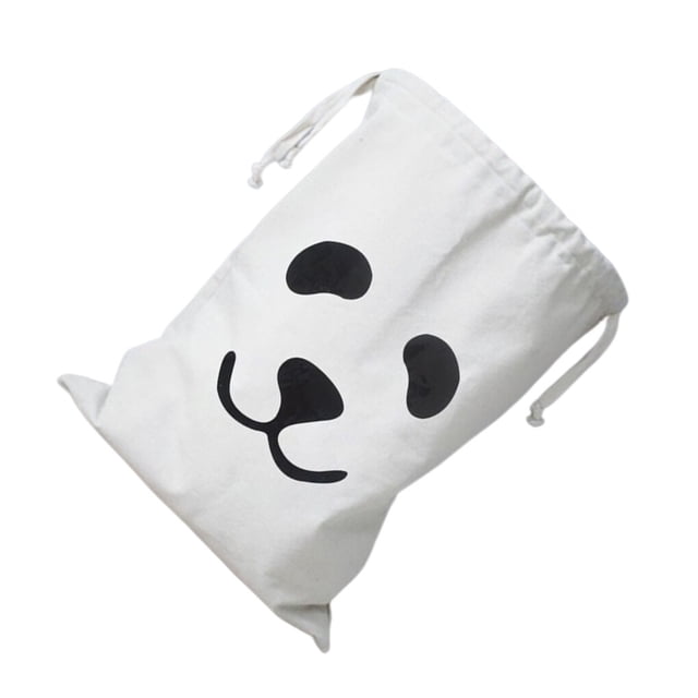 Shengyu Storage Bag Cartoon Eyelash Panda Bear Machine Washable Tote Bags Soft Large Capacity Storage Pouch Girls Gift Toys Room Panda