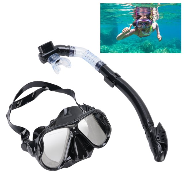 Dry Snorkel Set for Adults Teen, Panoramic Wide View, Anti Fog Diving , Professional Snorkeling Gear