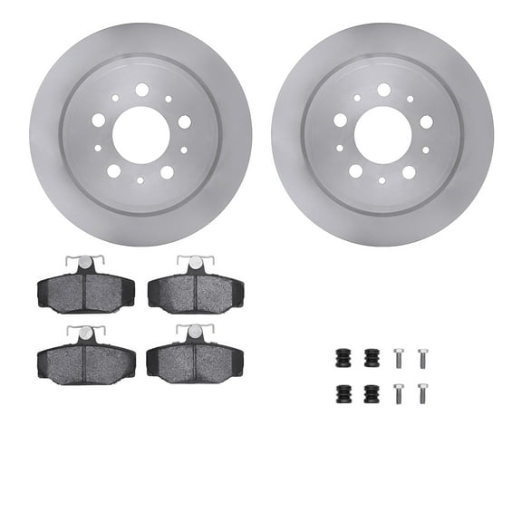 Dynamic Friction Company Rear Brake Rotors with 5000 Advanced Brake Pads includes Hardware 6512-27187
