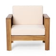 thumbnail image 7 of Michelle Acacia Wood Outdoor Club Chairs with Cushions, Teak, Cream, 7 of 7