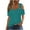 Blue, variant on Simua Womens Summer Eyelet Tops V-Neck O Ring Cold Shoulder Tank Tops Casual Short Sleeve T-shirt Blouse