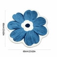 thumbnail image 3 of Linnome Flower Shape Bathroom Floor Mat Soft Highly Absorbent Antiskid Bath Rug Decorative 23.62x23.62 Inch, 3 of 6