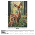 thumbnail image 4 of Orinice Cute Deer &amp; Tulips Blanket - Soft &amp; Lightweight Cozy Throw Blanket - Plush Warm Blankets for Sofa, Travel, Bedroom, Office, Home Decor - Ideal Gifts for Adults Kids Women Men   50x60in, 4 of 6