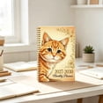thumbnail image 6 of QISIWOLE Yellow 2027-2030 Monthly Planner Notebook with Cute Cat Cover, 5.8x8.3in Spiral Bound Agenda for Women, 5 Year Calendar Planner with Monthly Tabs, Learning Office Supplies, 6 of 7